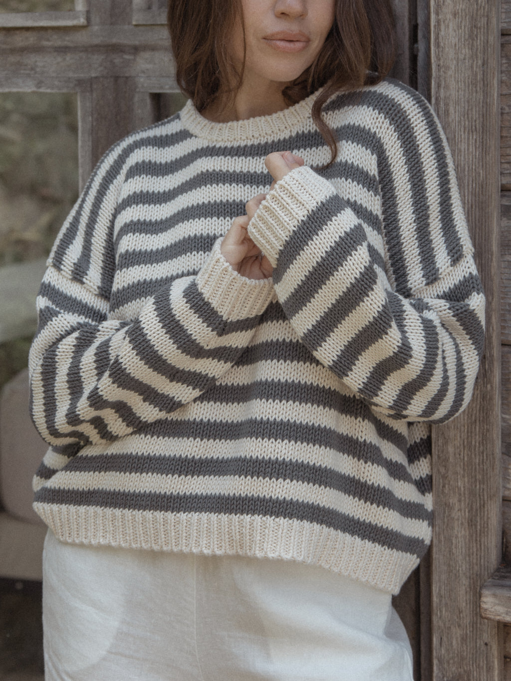 Ilse Pullover Grey Stripe