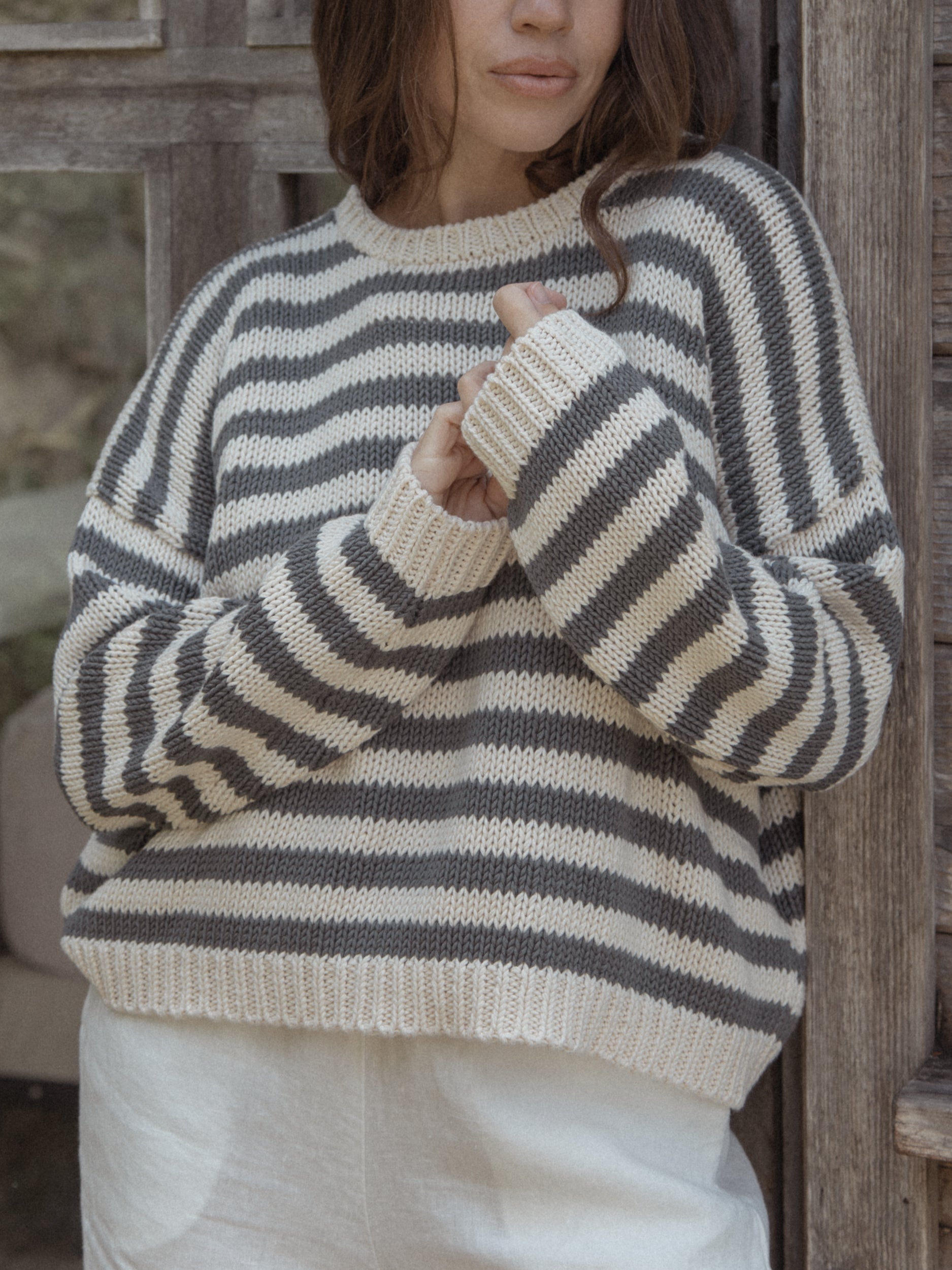 Ilse Pullover Grey Stripe
