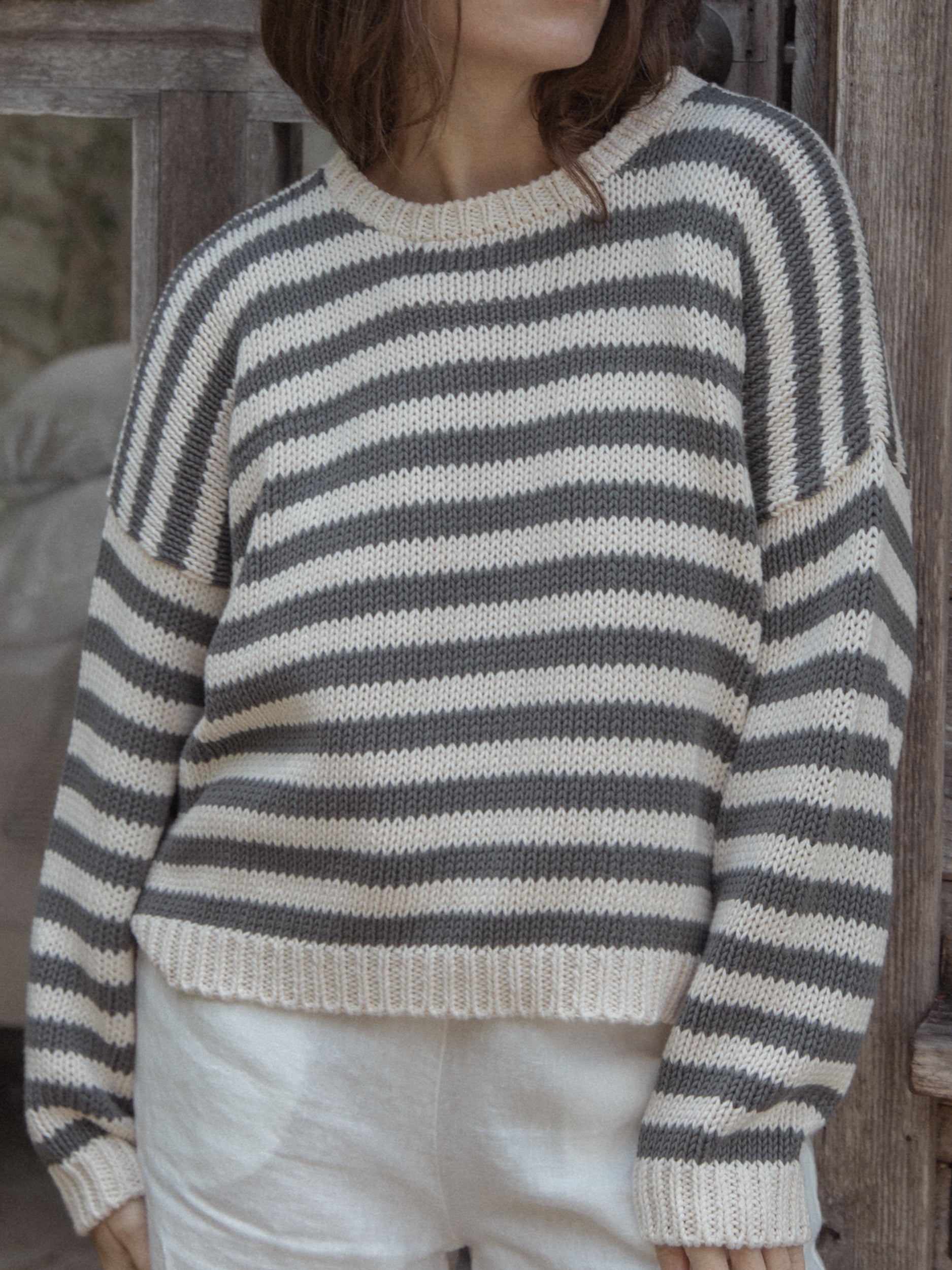 Ilse Pullover Grey Stripe