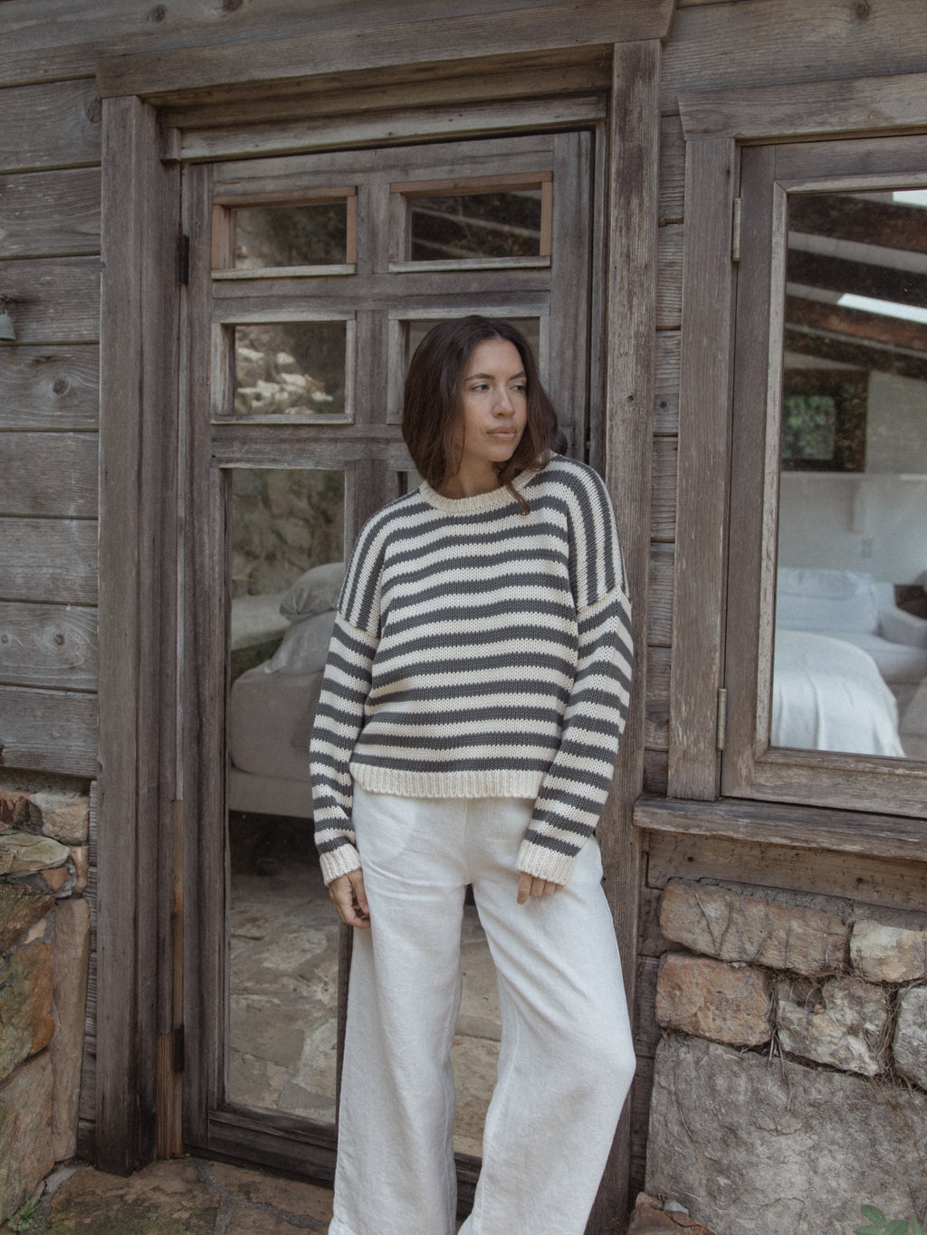 Ilse Pullover Grey Stripe