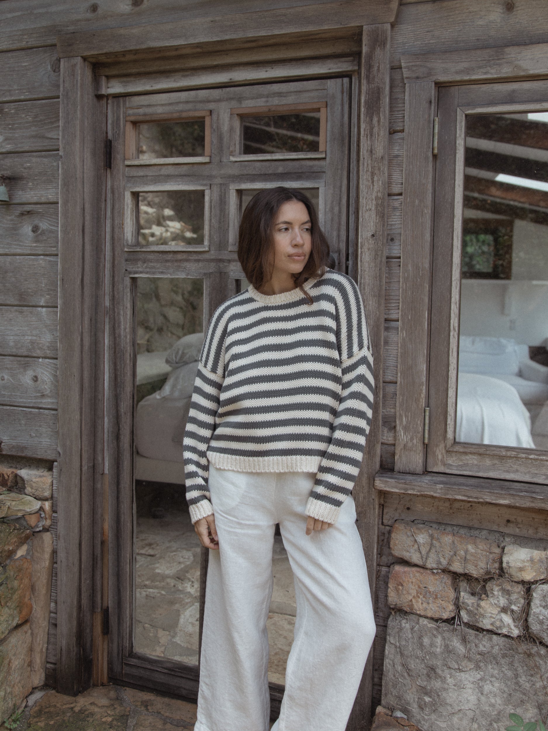Ilse Pullover Grey Stripe