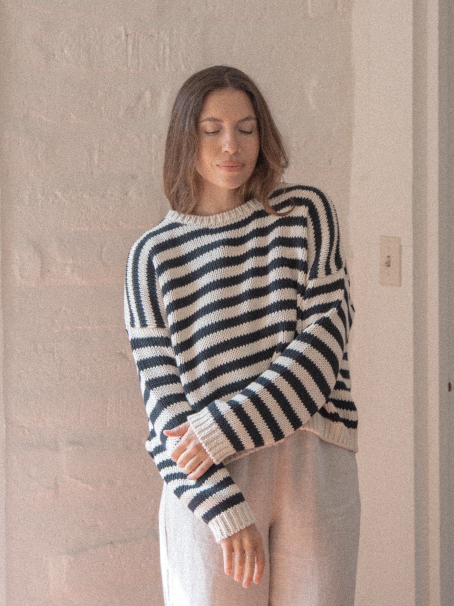 Ilse Pullover Navy Stripe