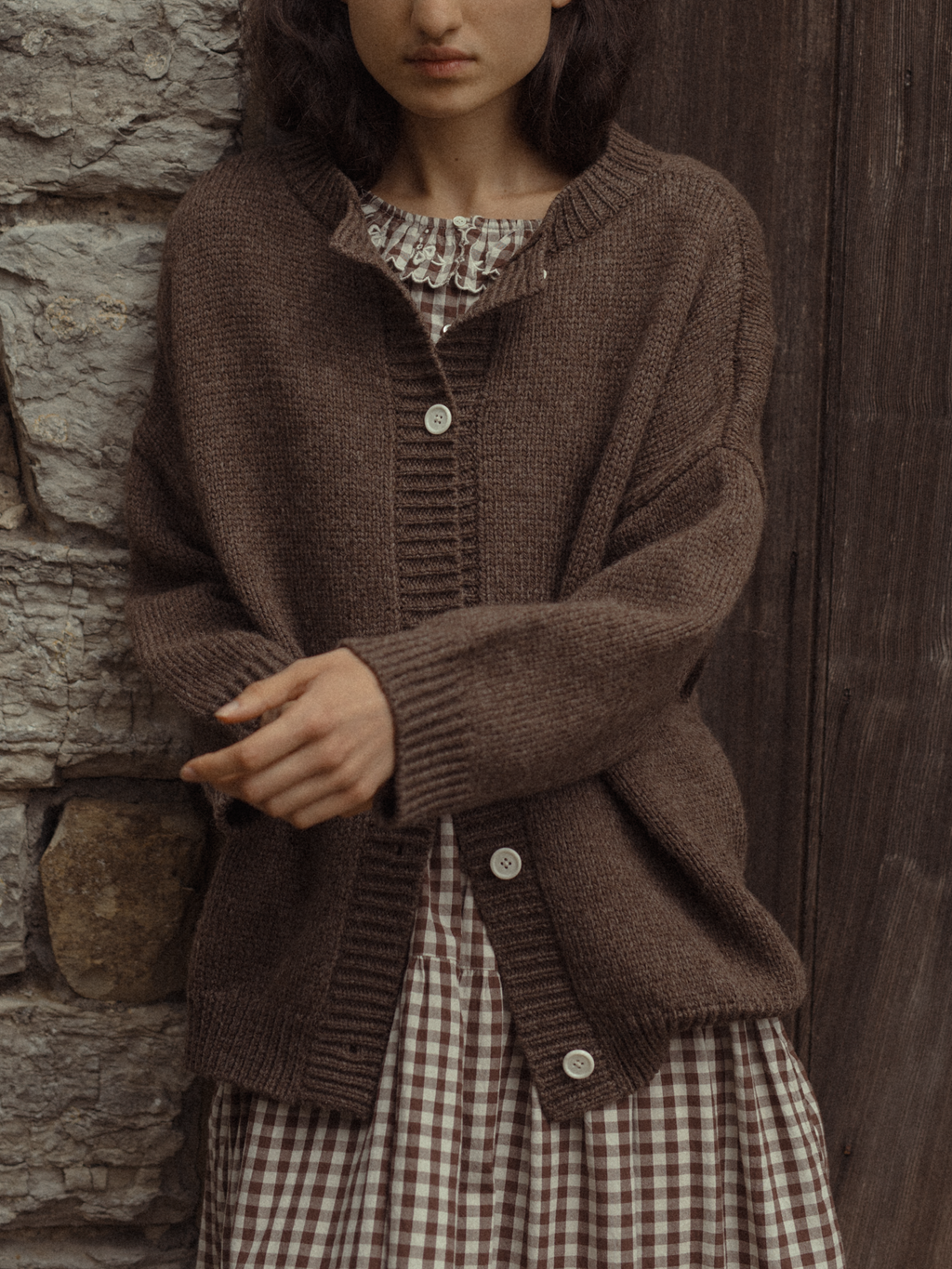 Llewyn Cardigan Dark Chocolate