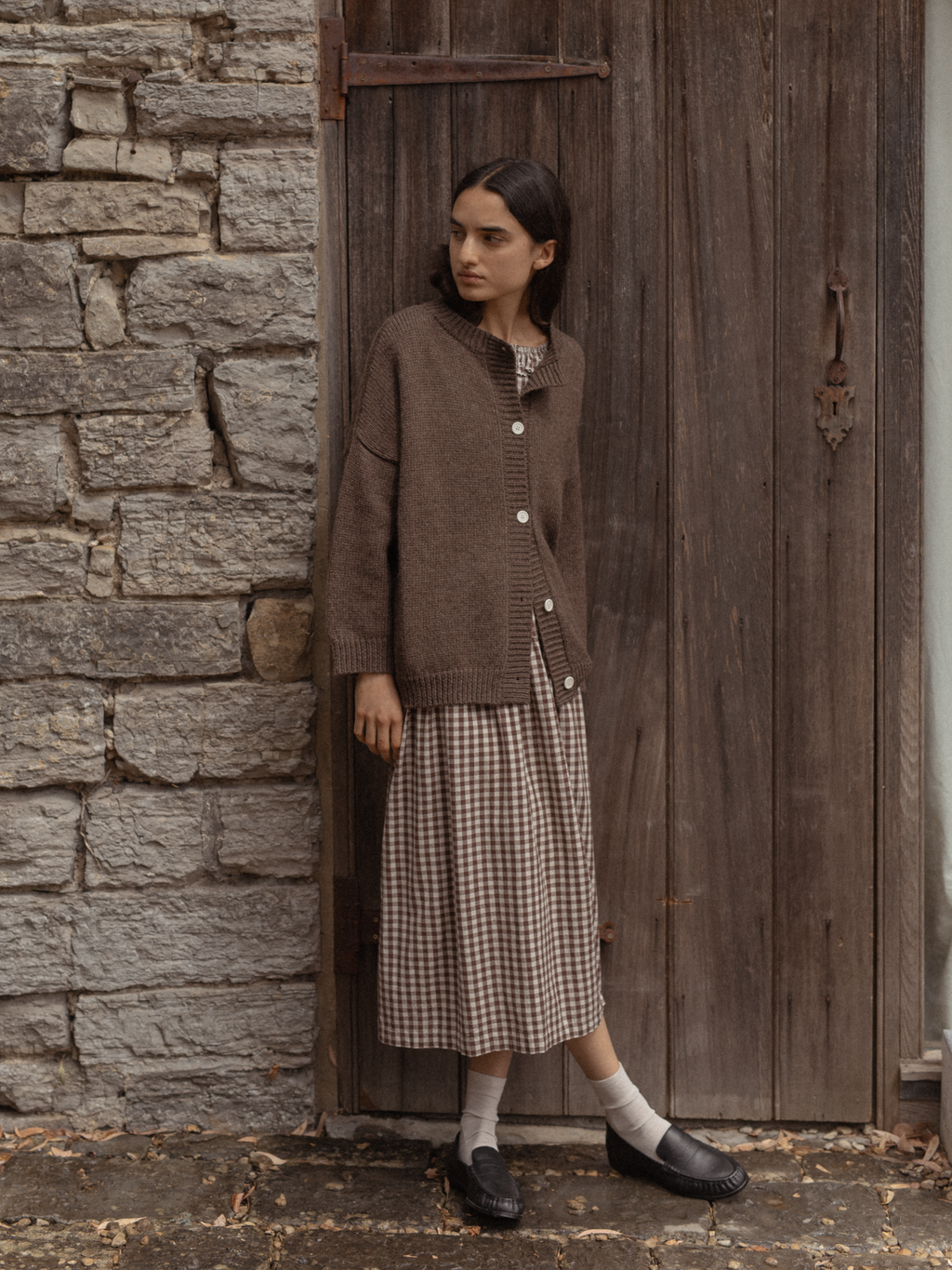 Llewyn Cardigan Dark Chocolate