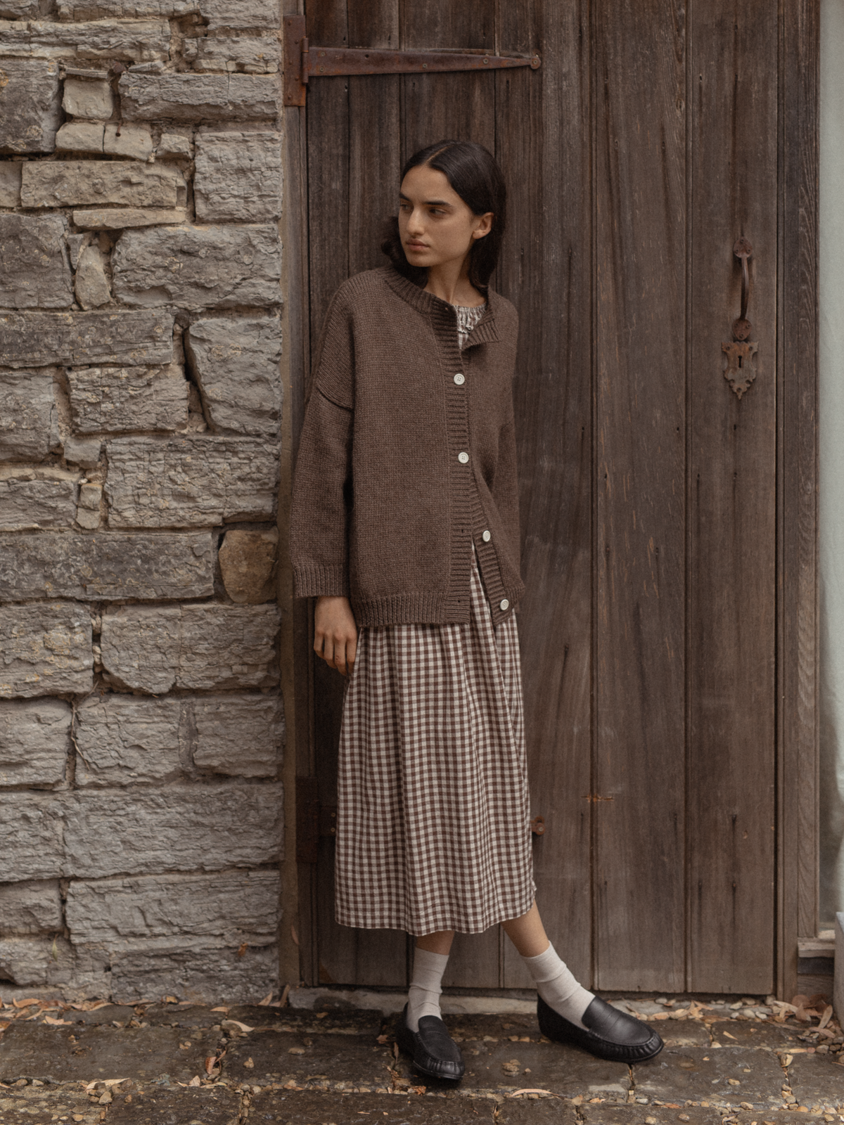 Llewyn Cardigan Dark Chocolate