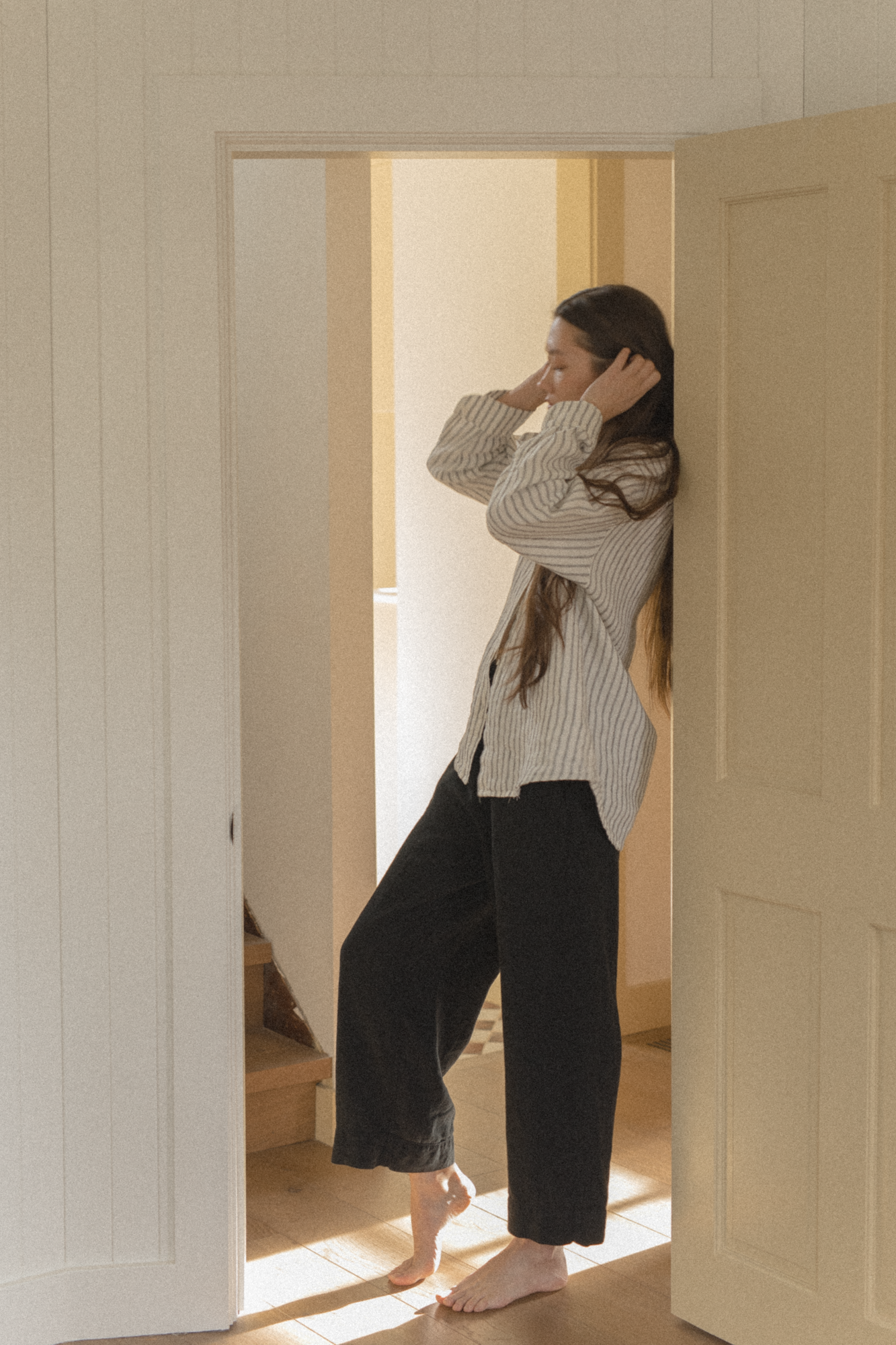 Britta Shirt Linen Vintage Stripe