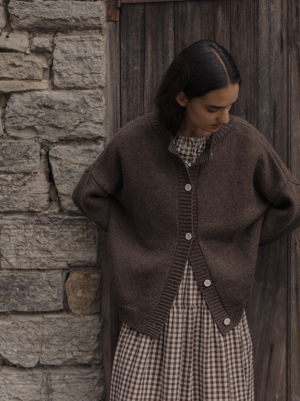 Llewyn Cardigan Dark Chocolate