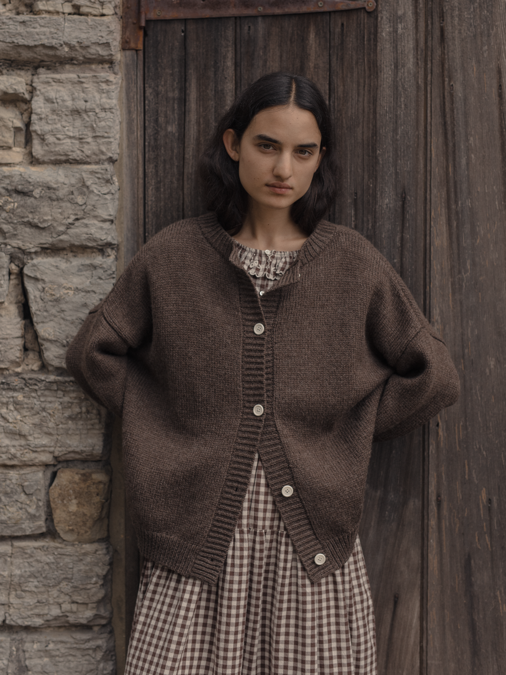 Llewyn Cardigan Dark Chocolate