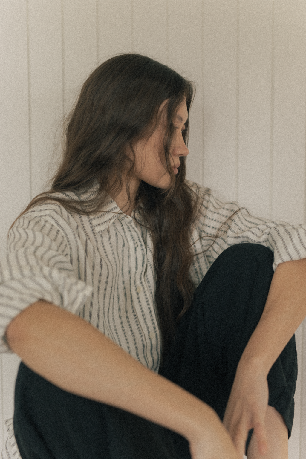 Britta Shirt Linen Vintage Stripe