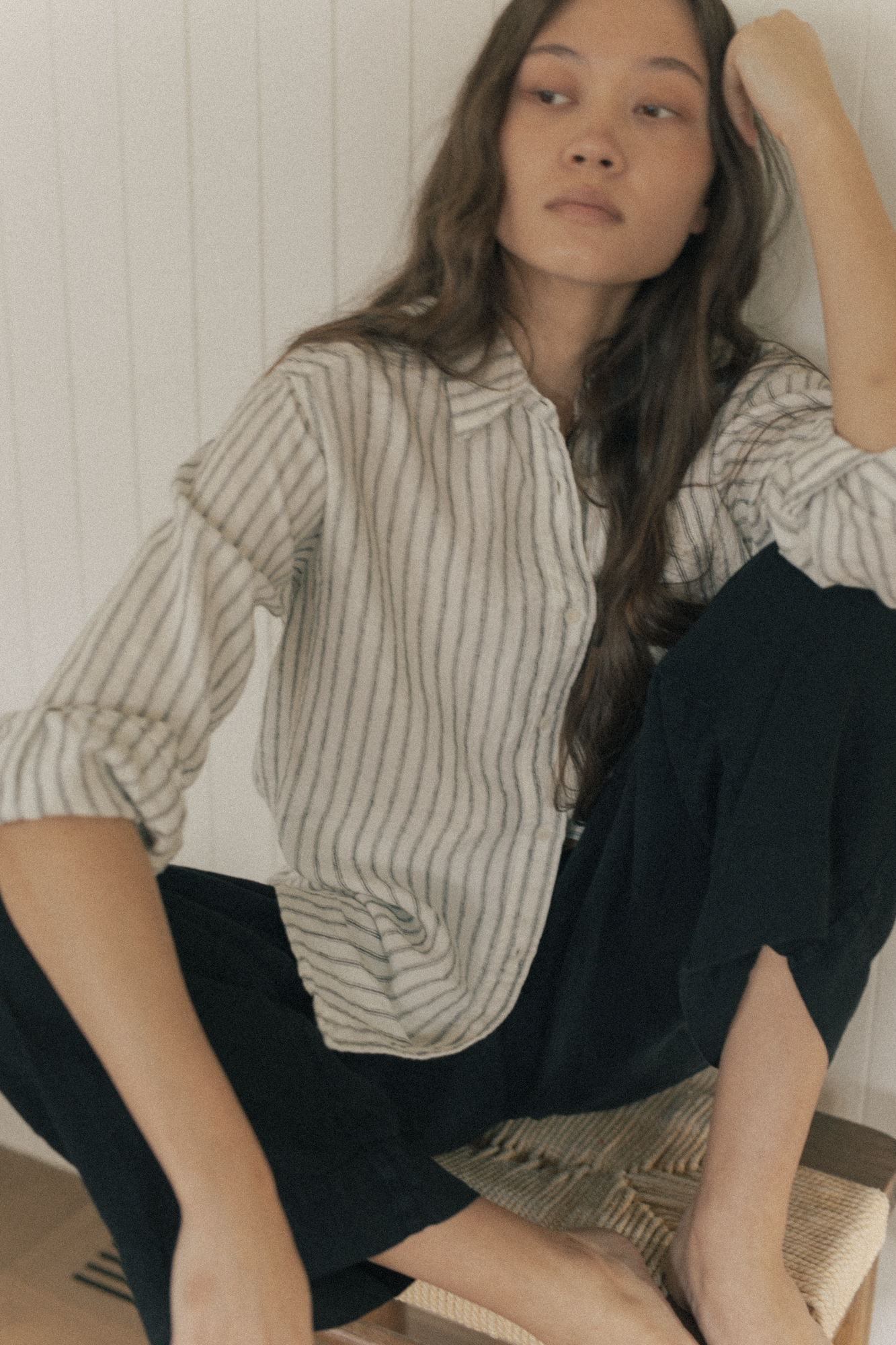 Britta Shirt Linen Vintage Stripe