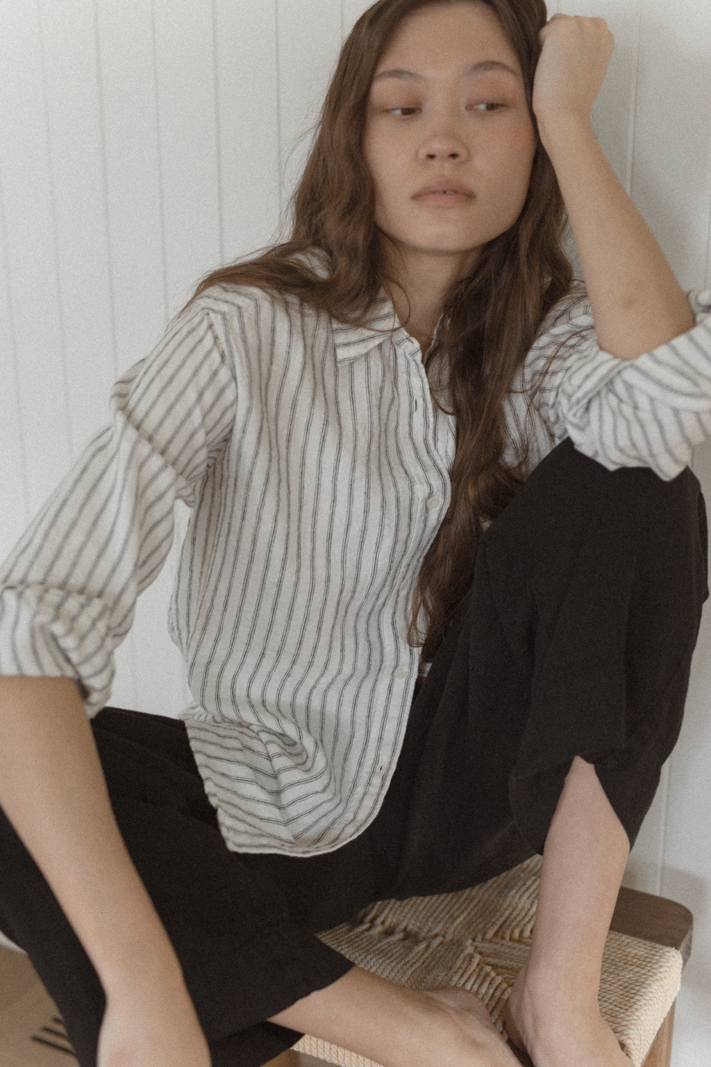 Britta Shirt Linen Vintage Stripe