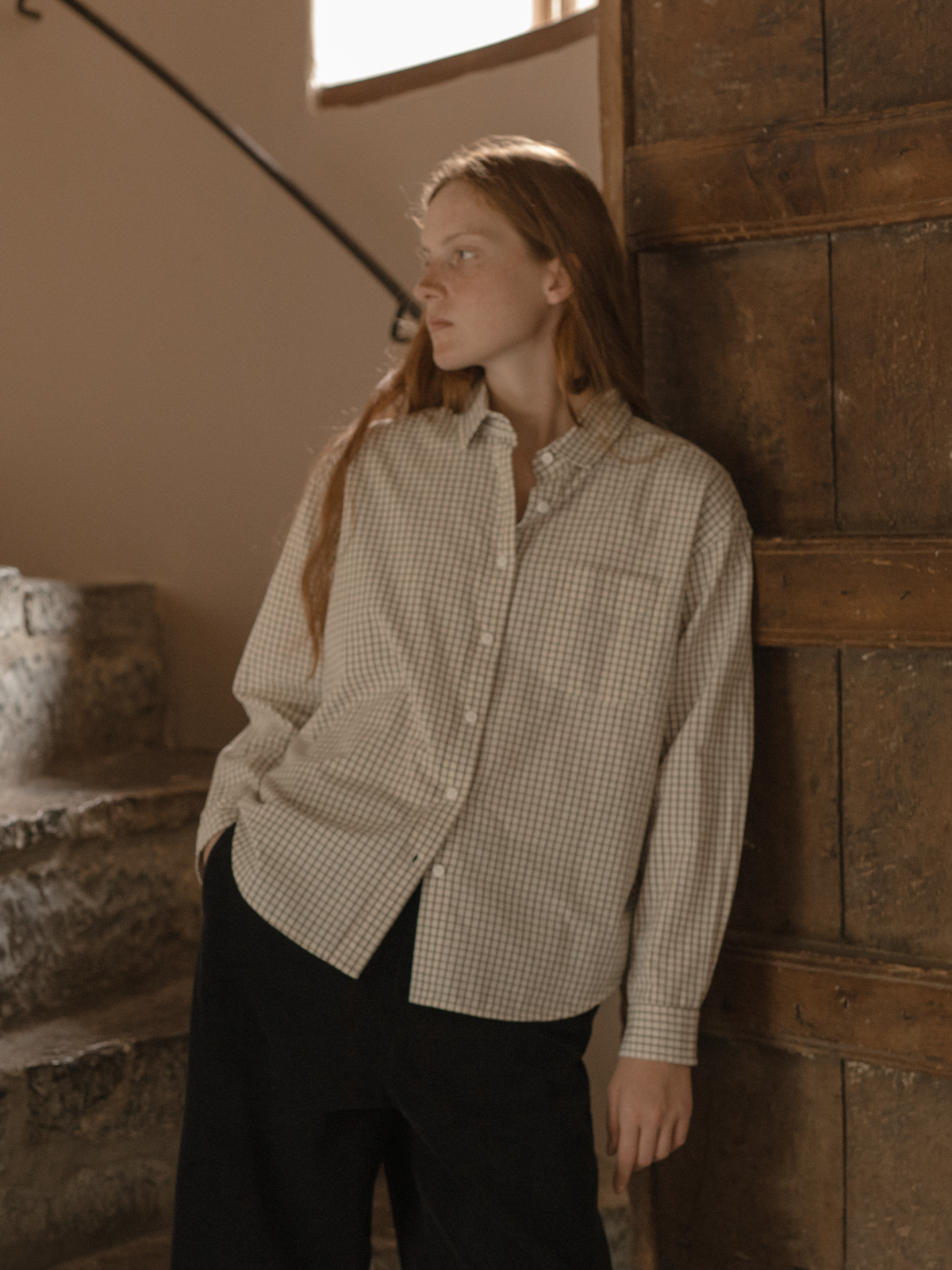 Britta Shirt Beige Check