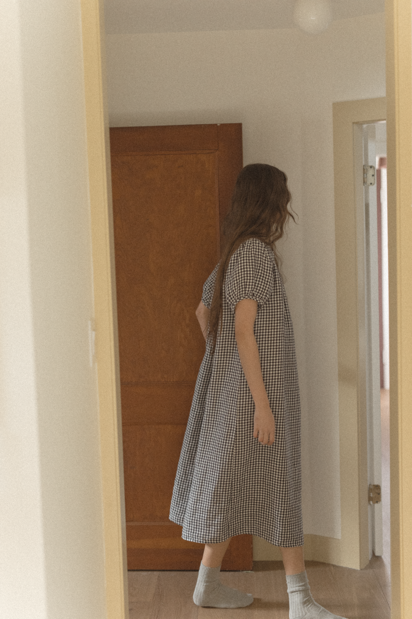 Cosette Dress Marine Gingham