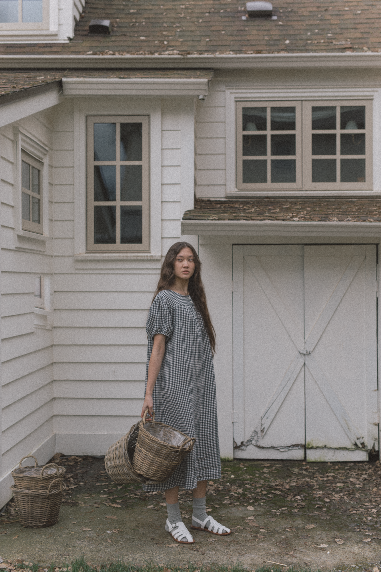 Cosette Dress Marine Gingham