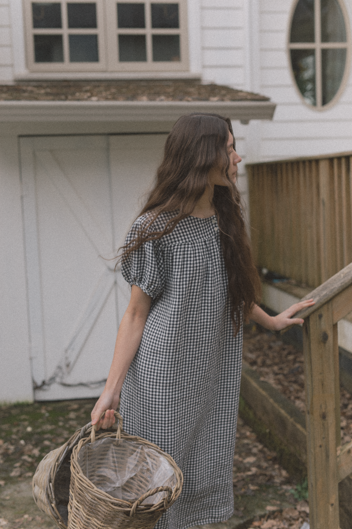 Cosette Dress Marine Gingham – Gillian Stevens