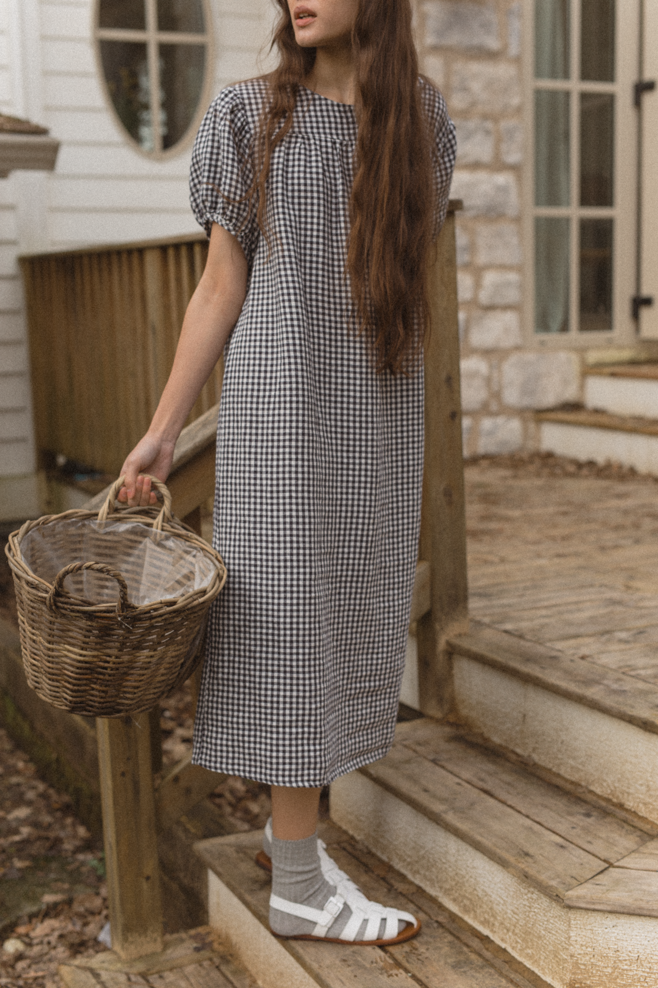 Cosette Dress Marine Gingham