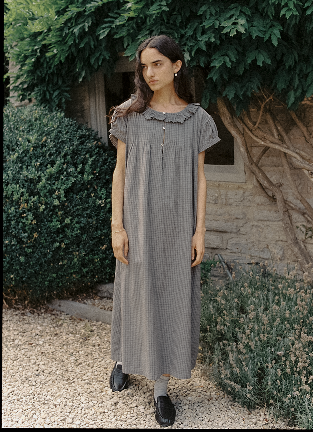 Clover Dress Grey Check