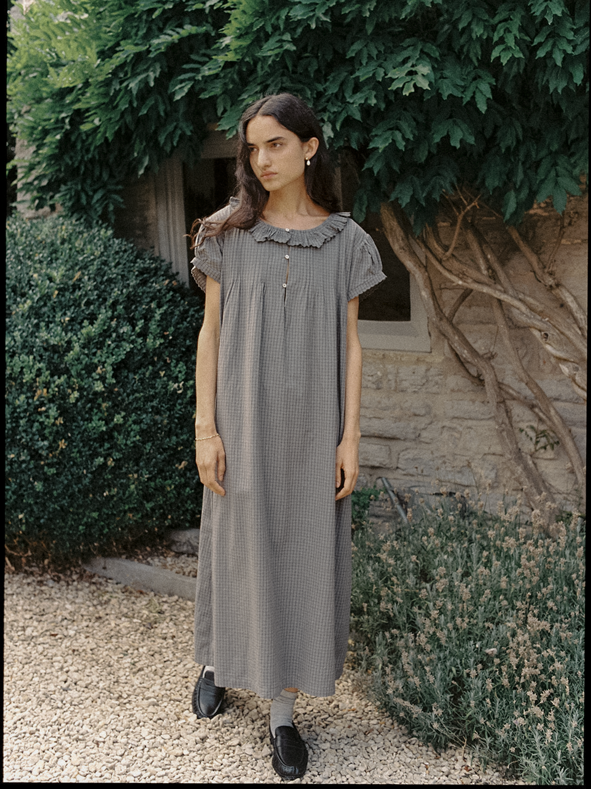 Clover Dress Grey Check