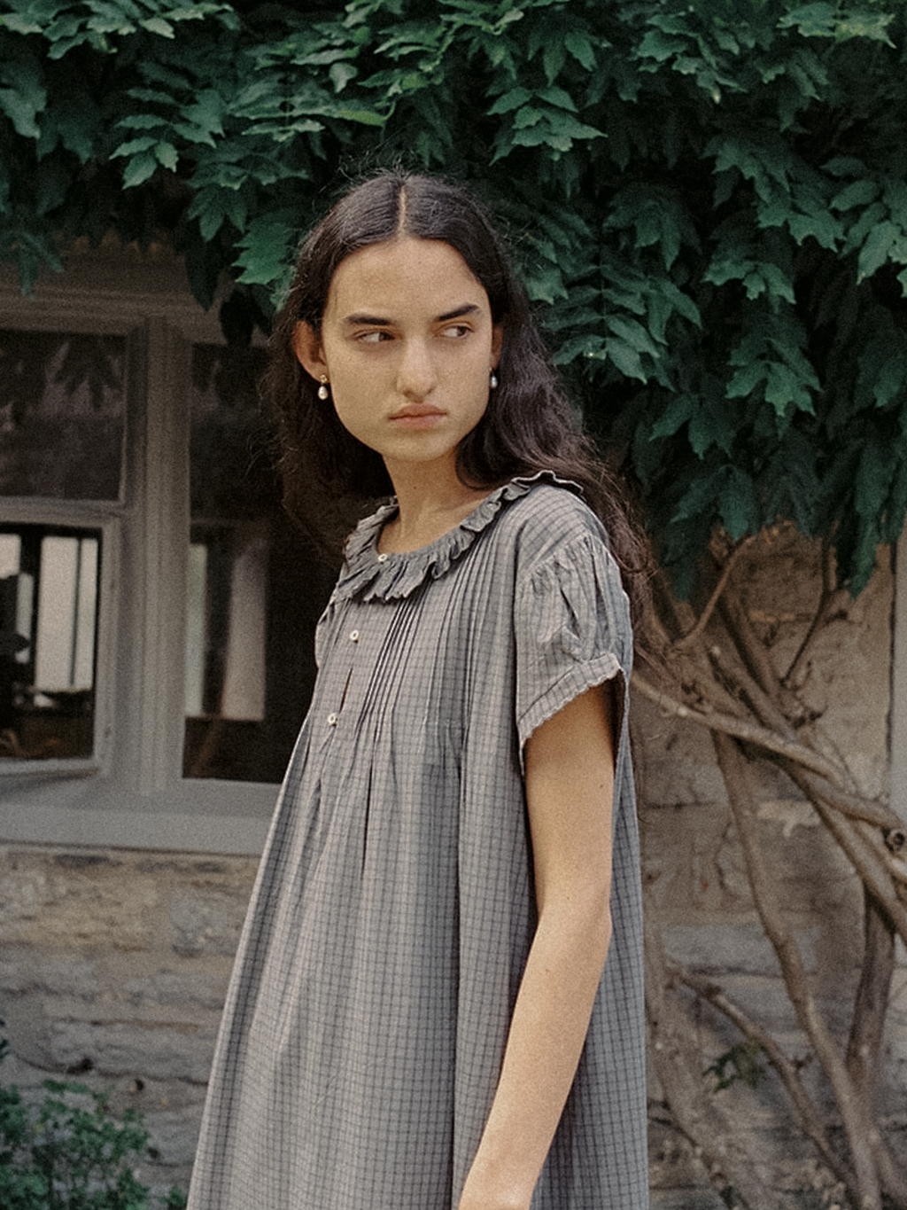 Clover Dress Grey Check