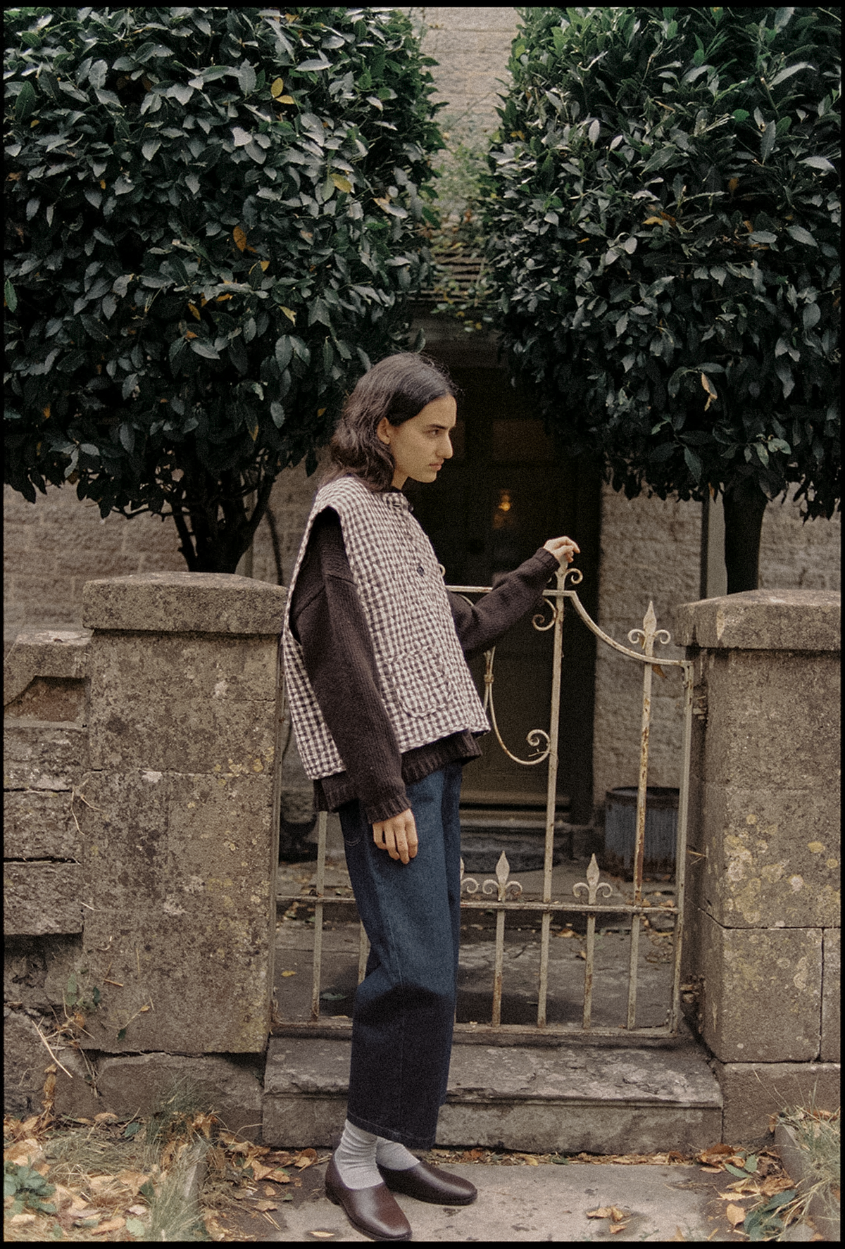 Jasper Vest Brown Gingham