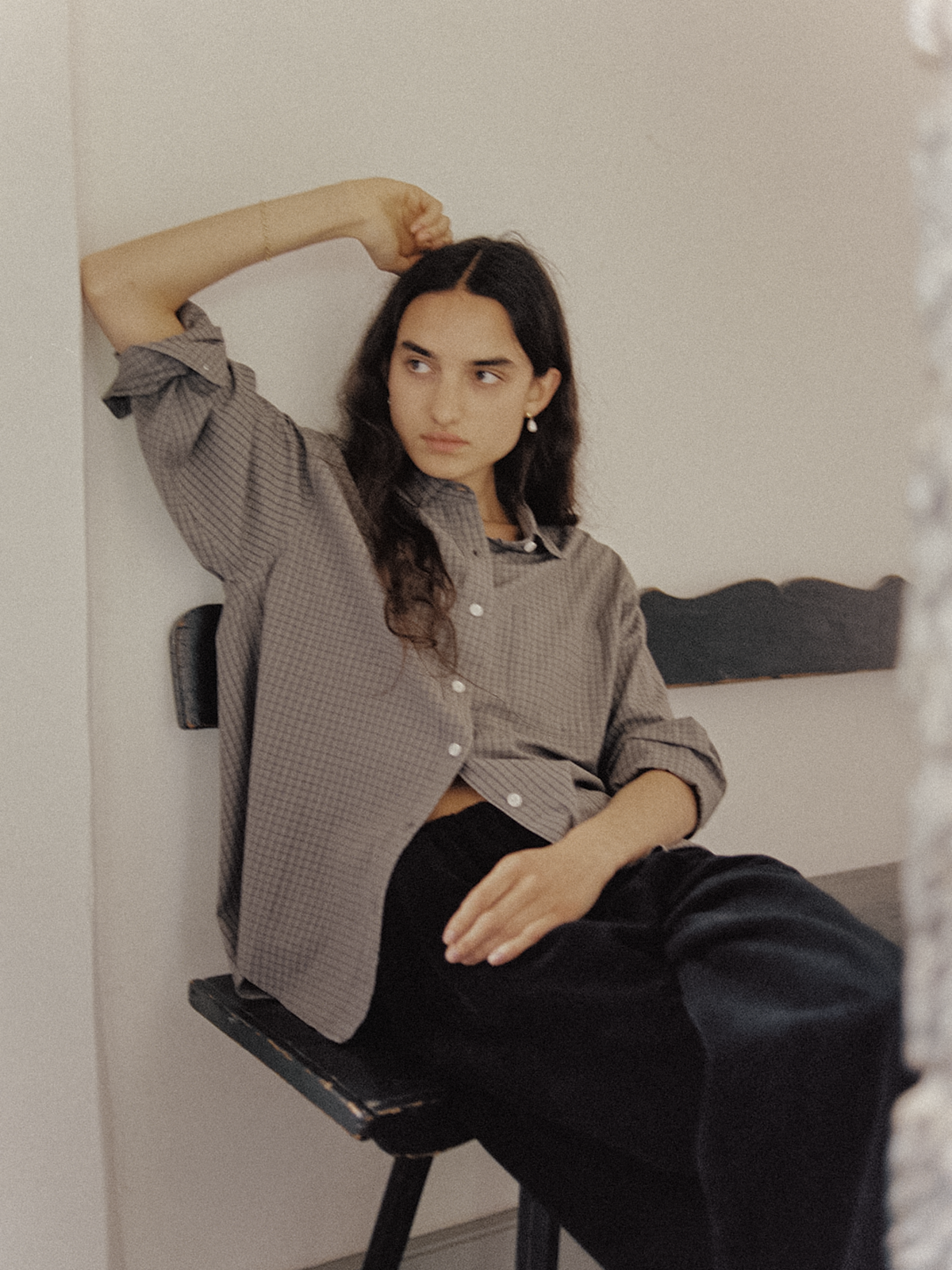 Britta Shirt Grey Check