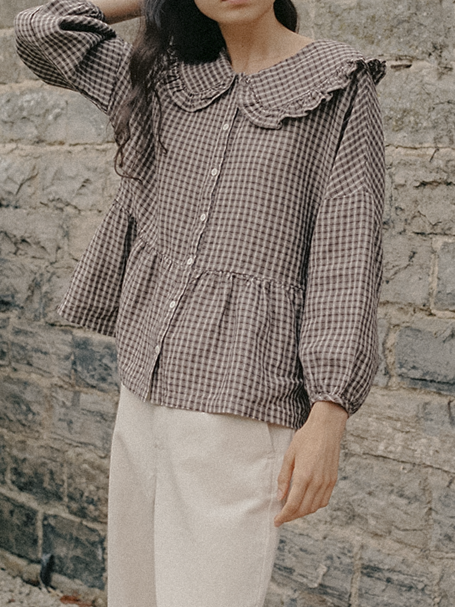 Winsley Blouse Chocolate Plaid