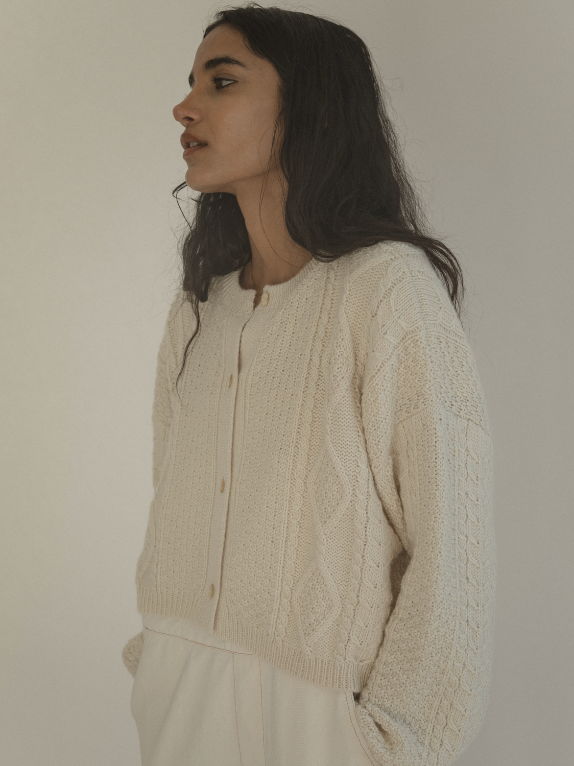 Dawes Cardigan in Ivory