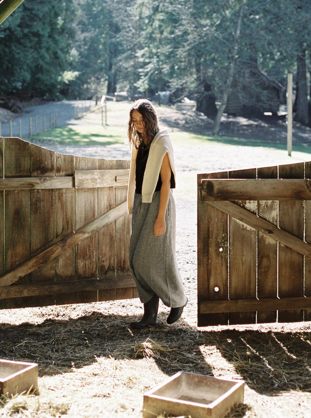 Adrie Skirt in Gingham Noir