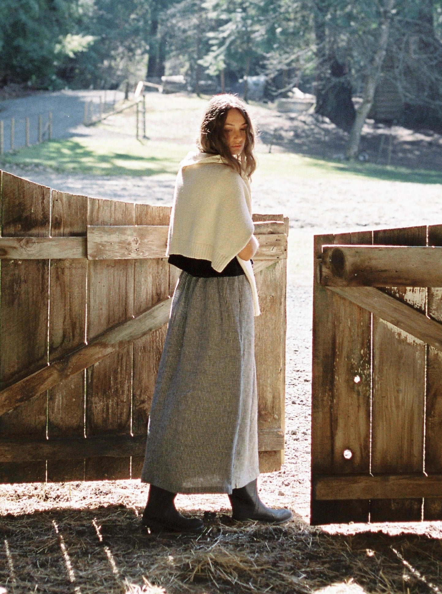 Adrie Skirt in Gingham Noir