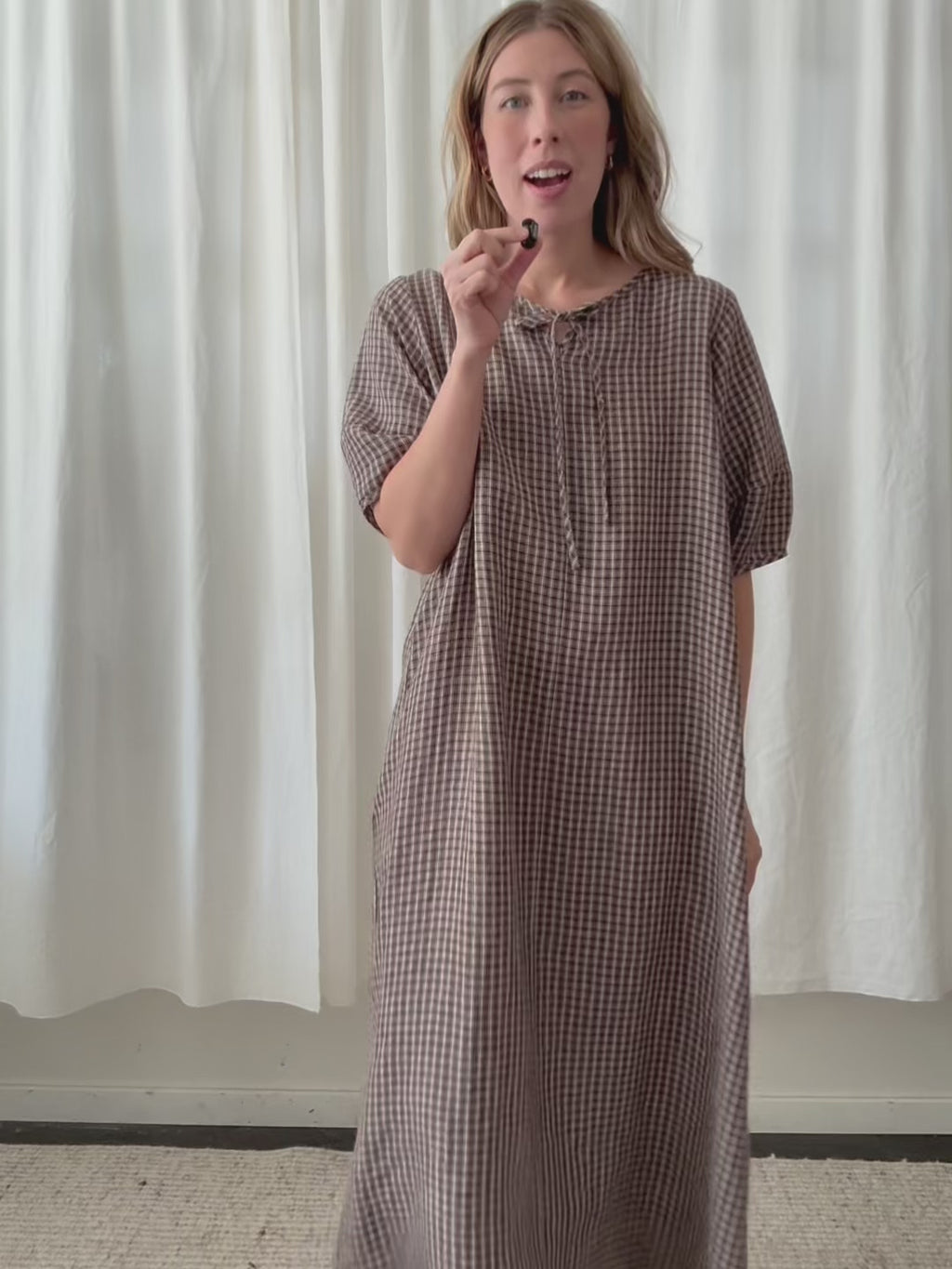 Blair Dress Chocolate Plaid