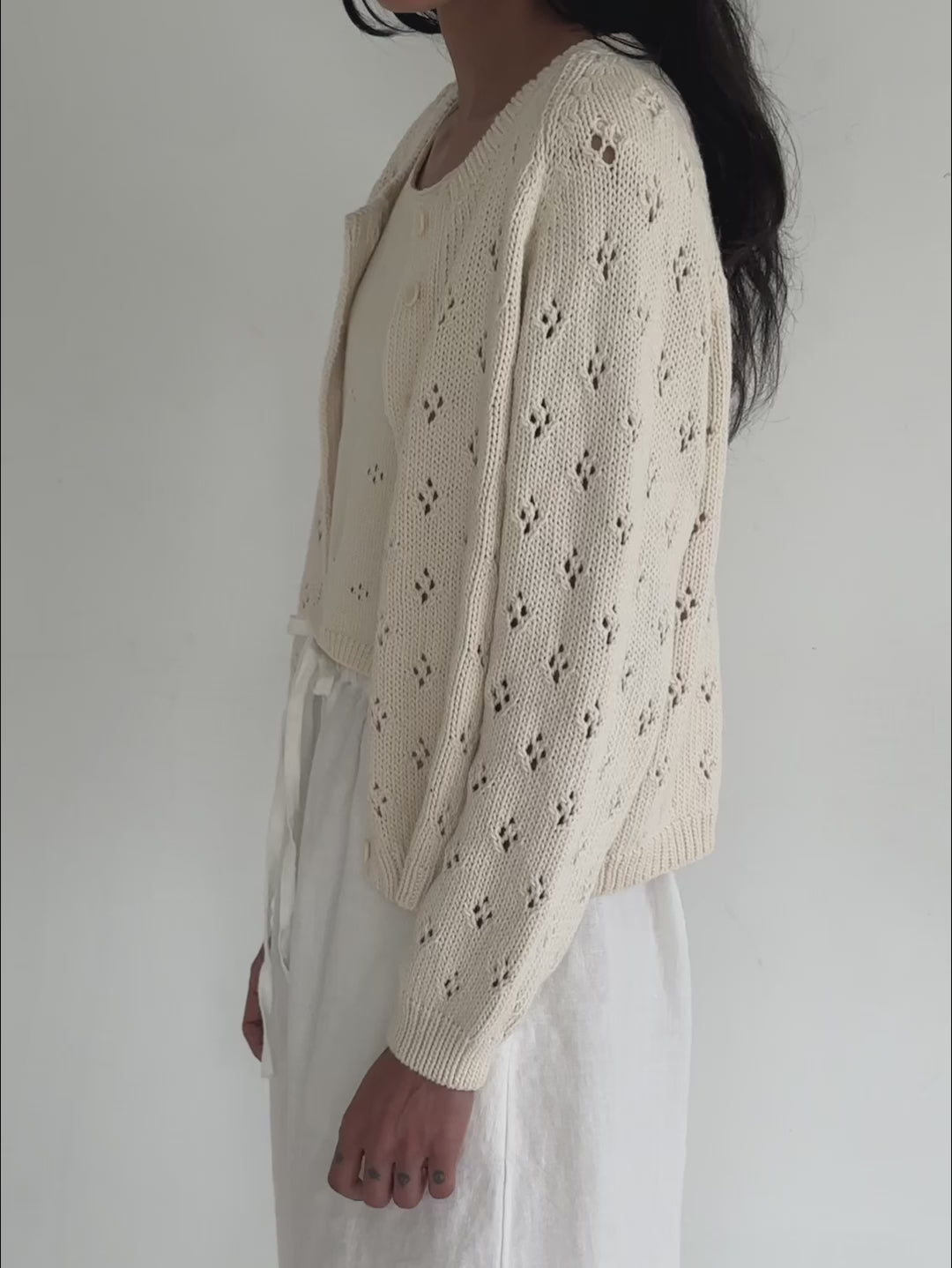 Mabel Cardigan in Ivory