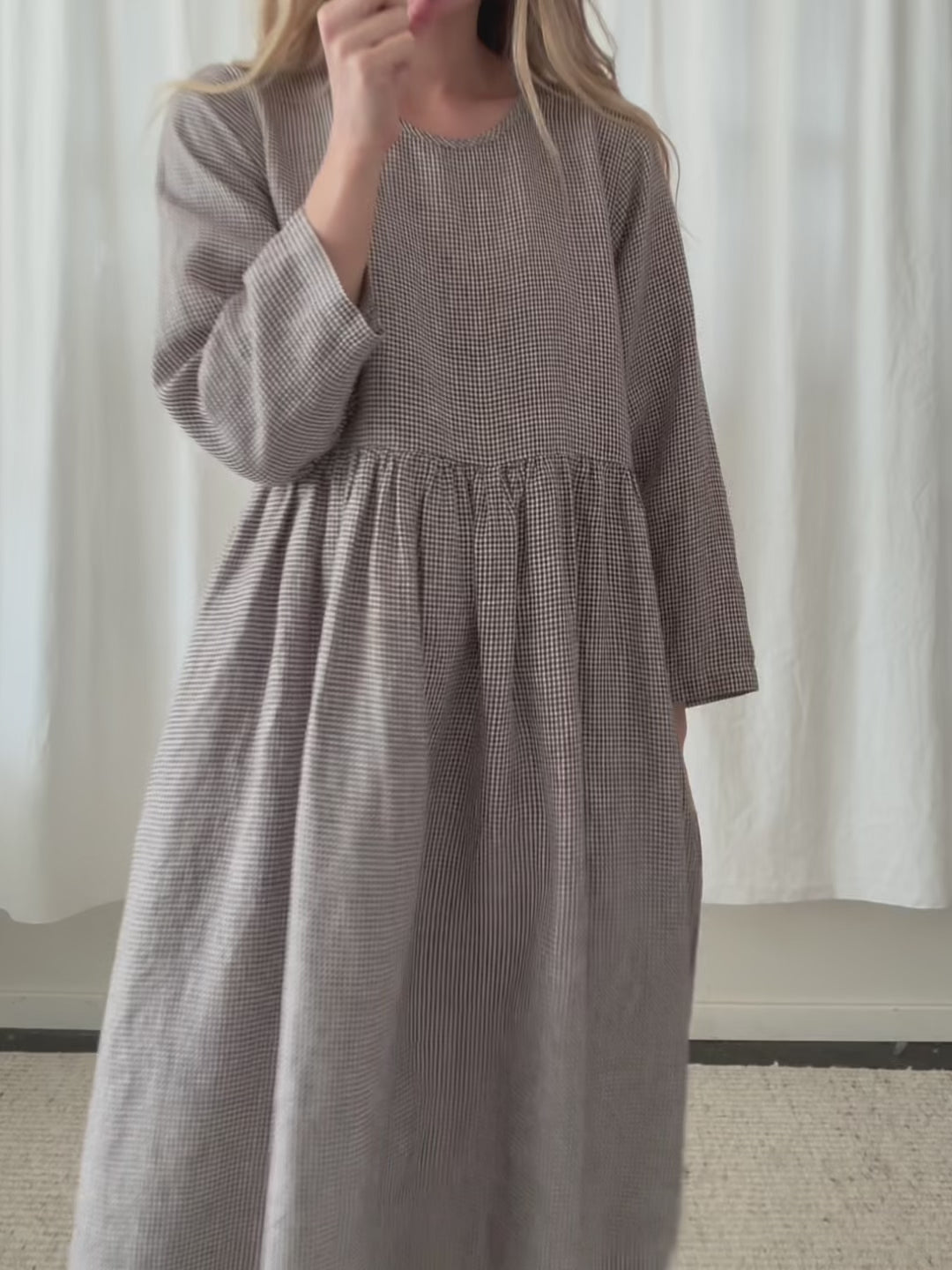 Artie Dress Espresso Gingham