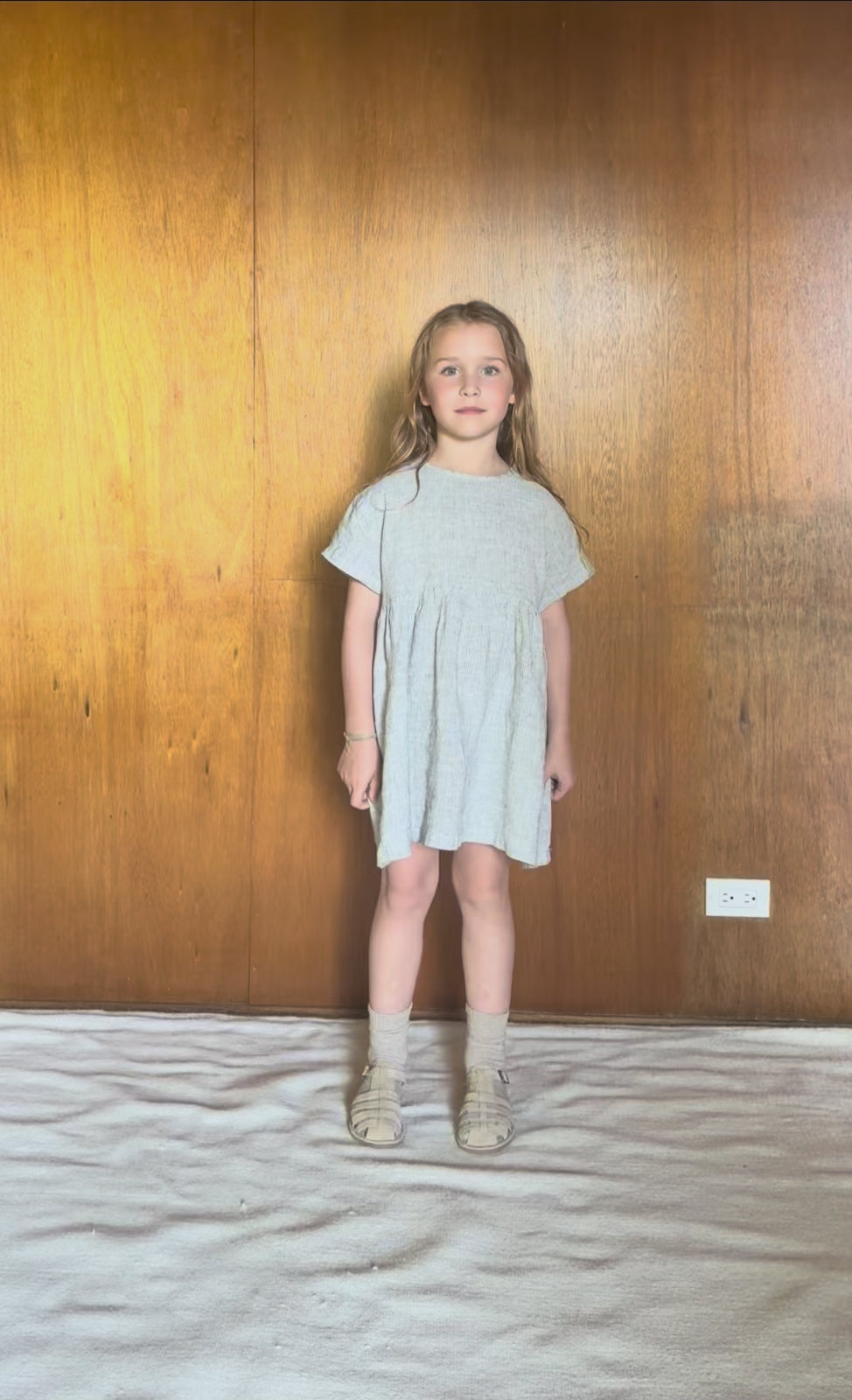 Mini Aya Charcoal Stripe