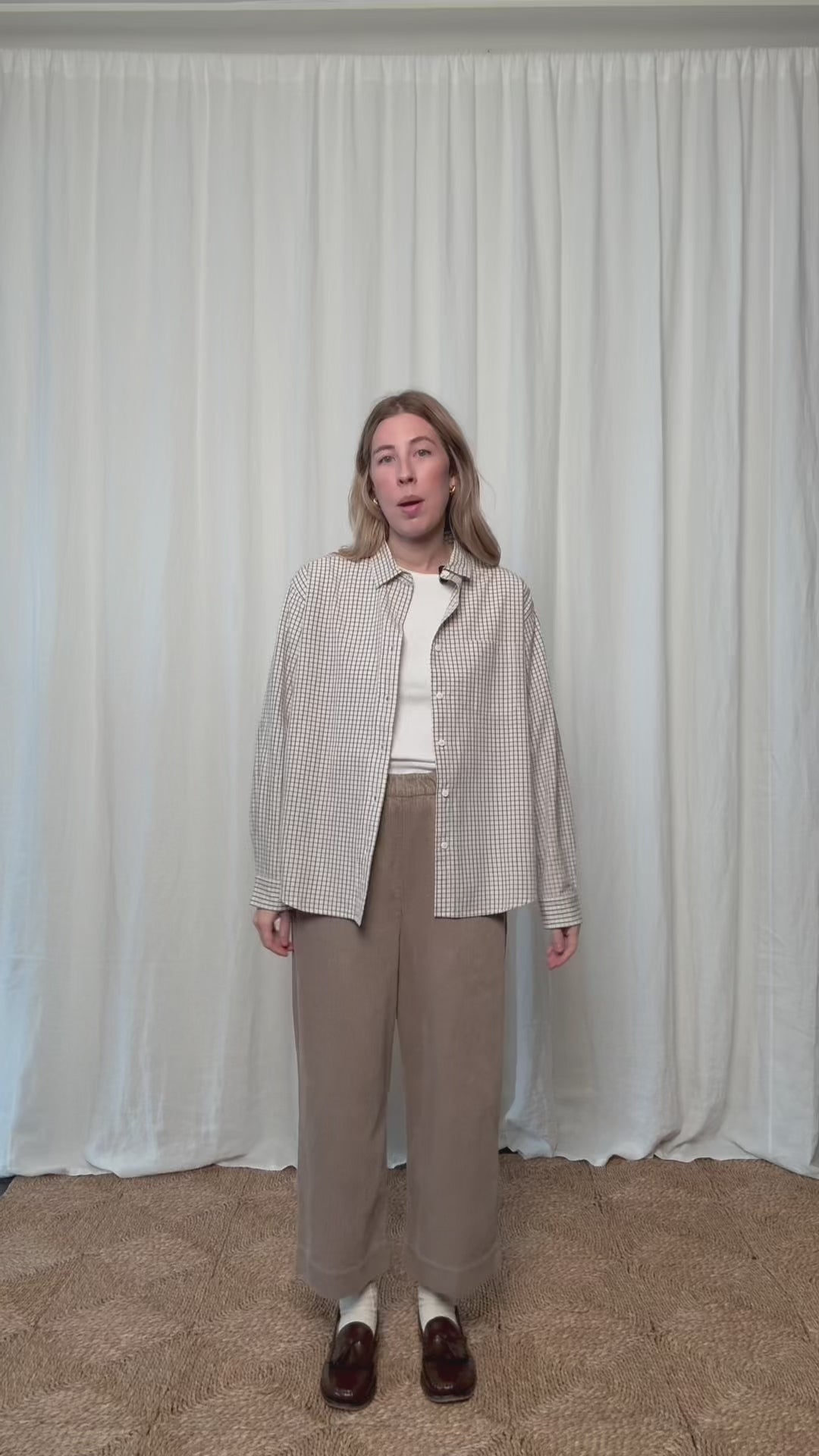Britta Shirt Grey Check