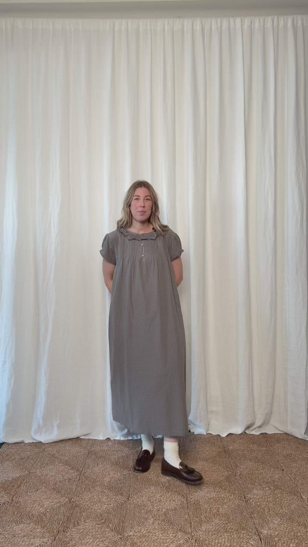 Clover Dress Grey Check
