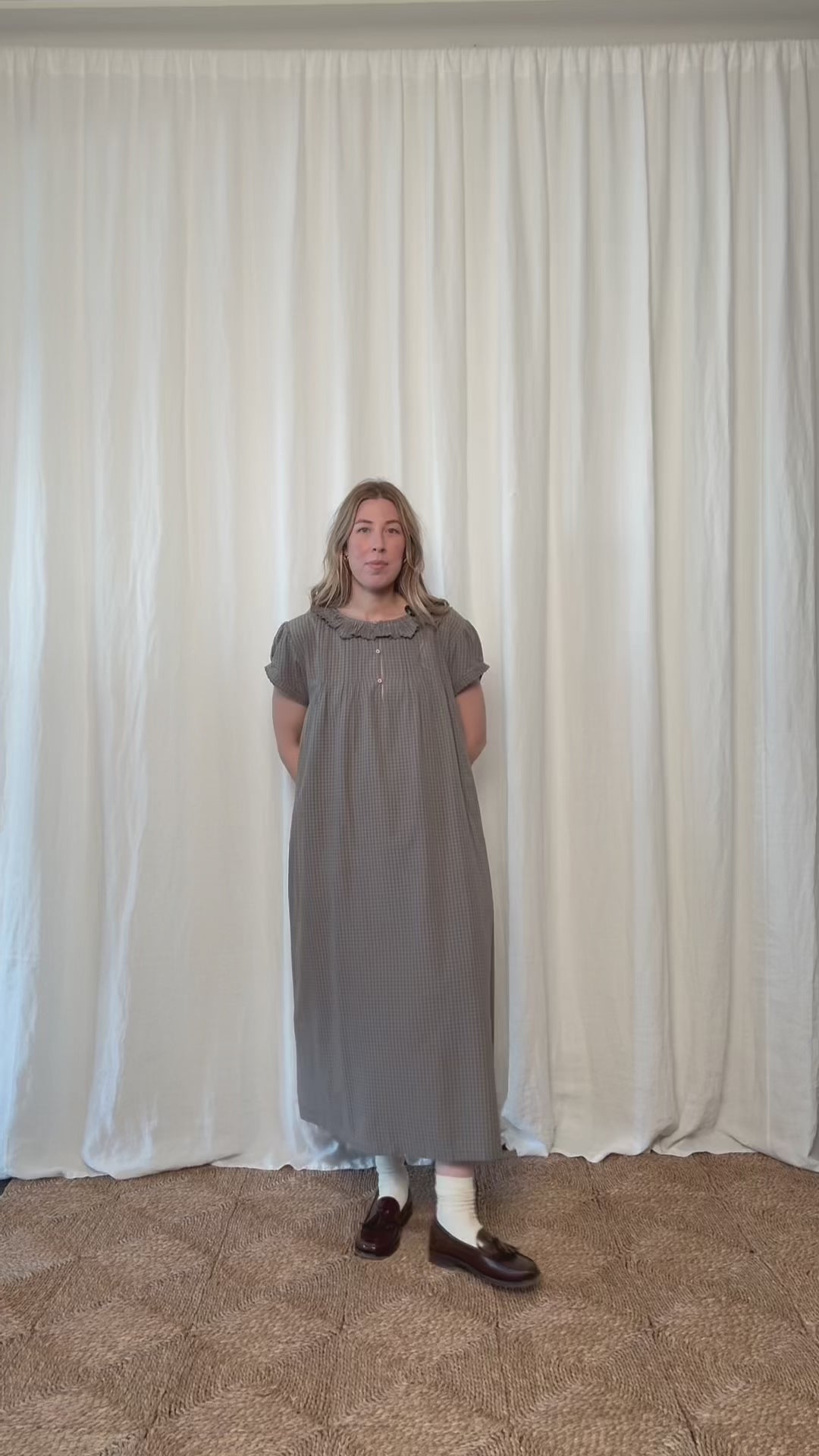 Clover Dress Grey Check