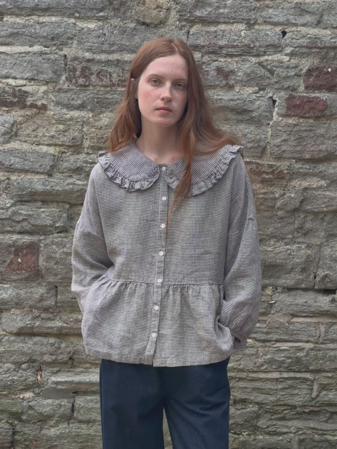 Winsley Blouse Espresso Gingham