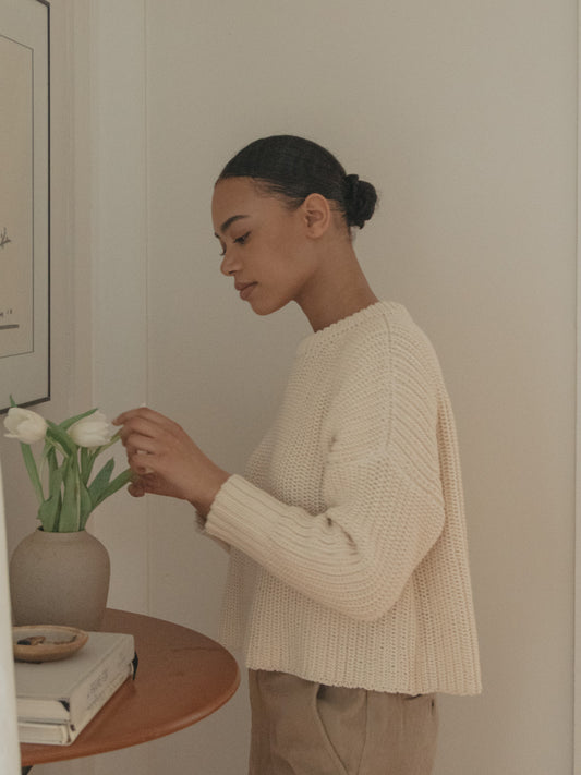 Parker Pullover in Ivory