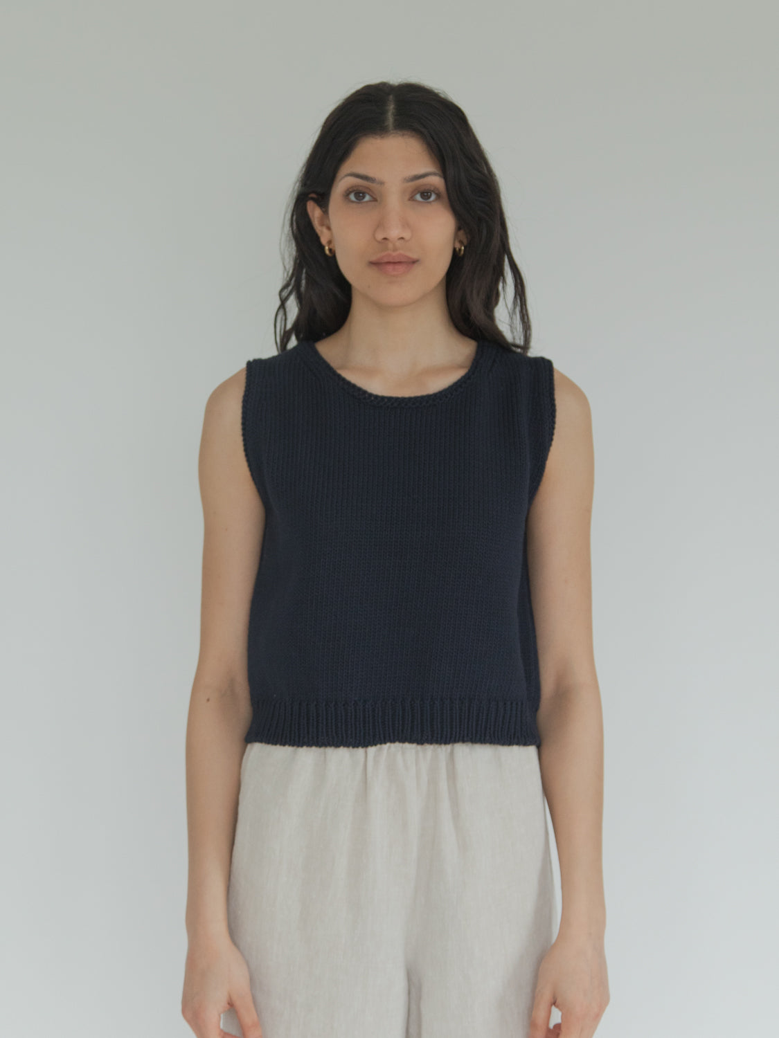Briar Knit Top in Navy