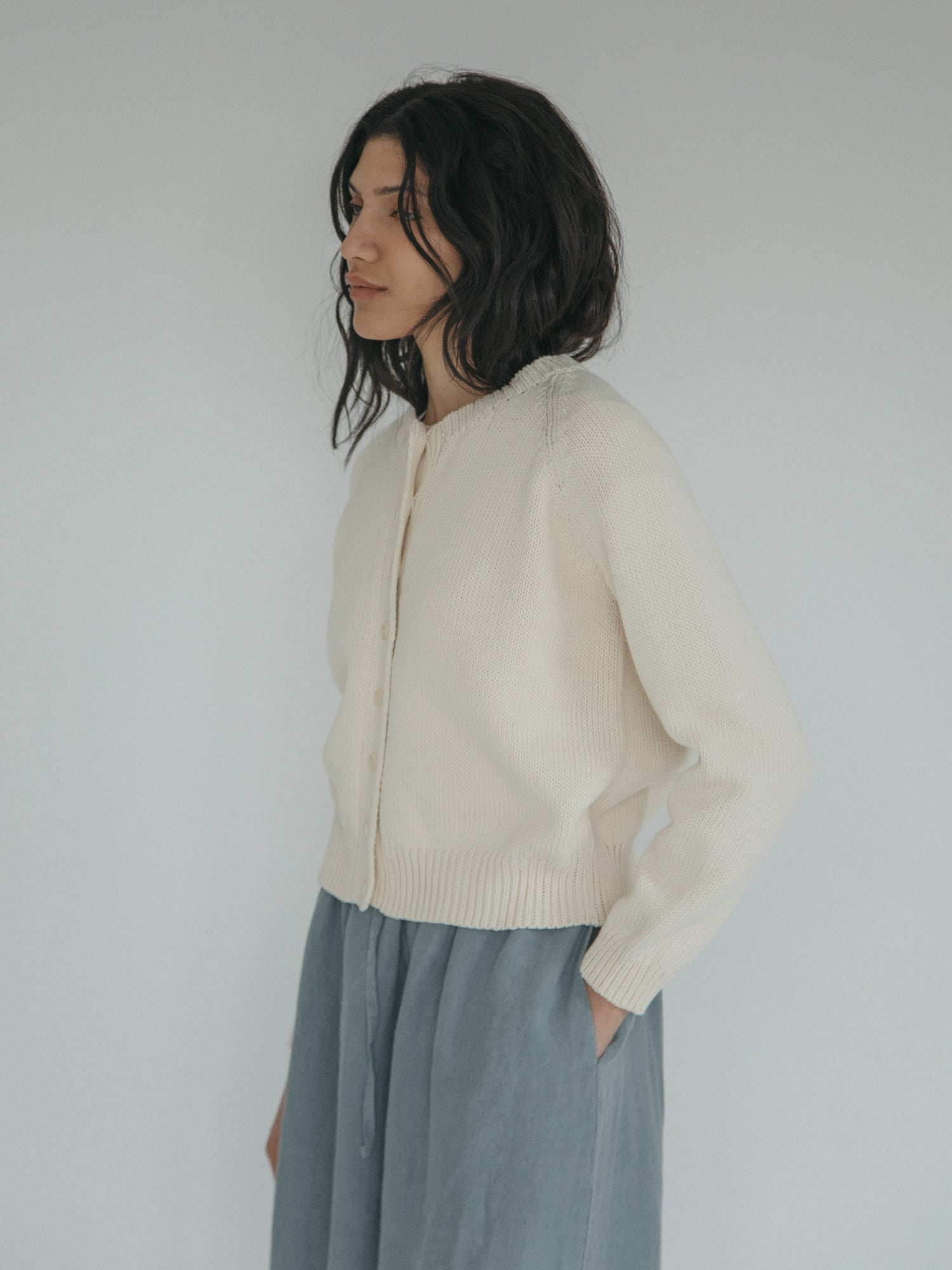 Mabel Cardigan in Ivory