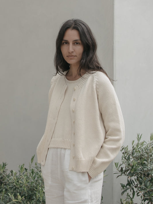 Mabel Cardigan in Ivory